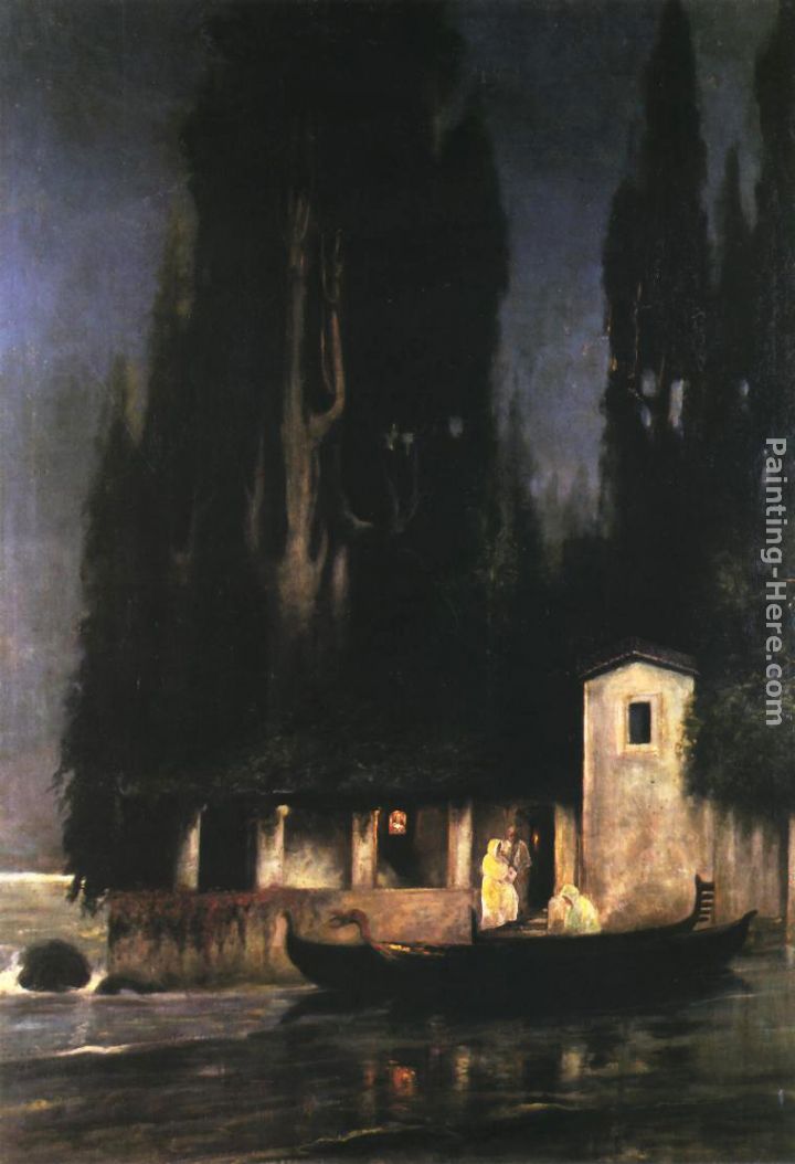 Departure from an Island at Night painting - Henryk Hector Siemiradzki Departure from an Island at Night art painting